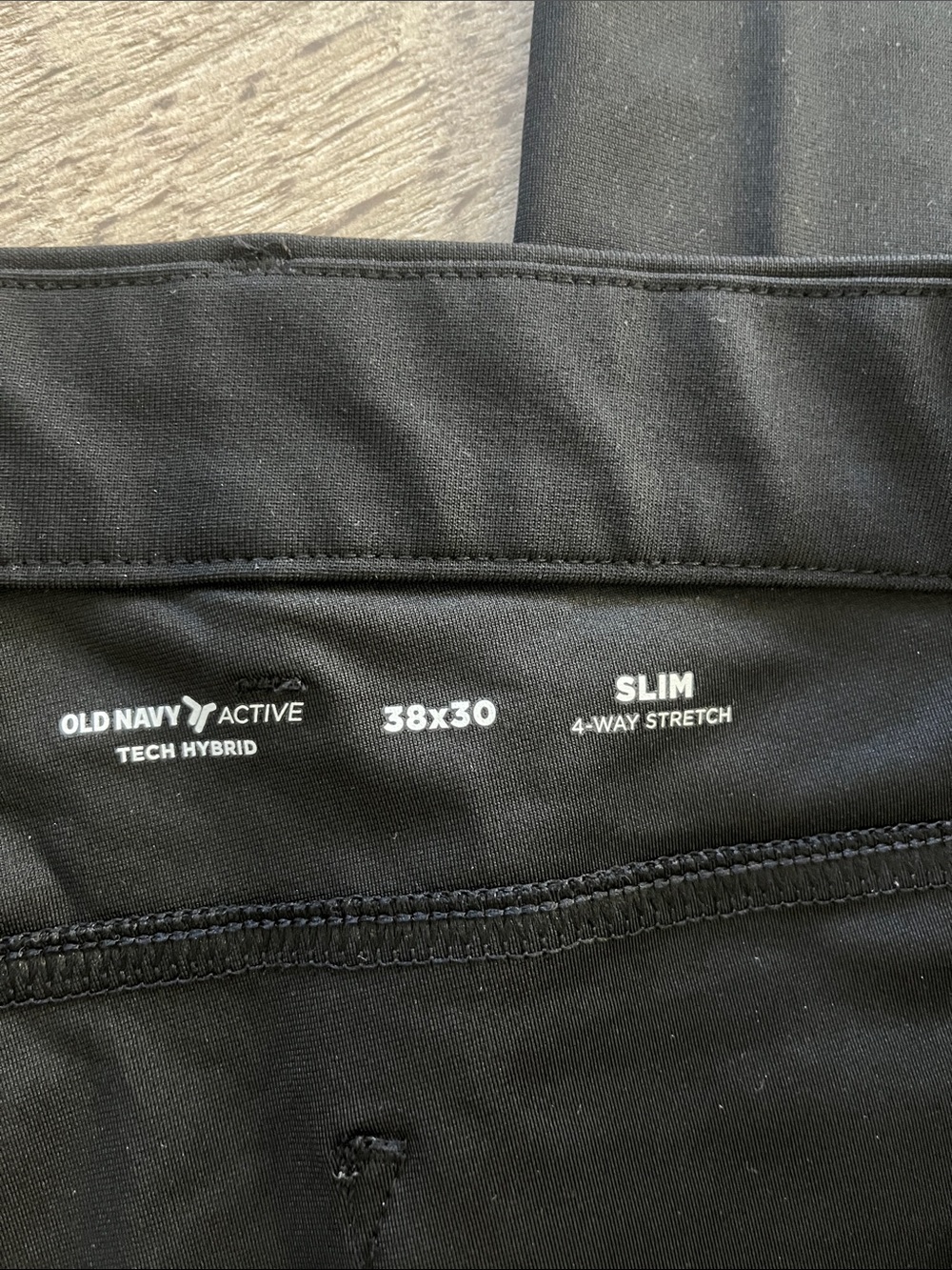 Old Navy Black Slim Tech Hybrid Active Pants 38x30 - Picture 3 of 4